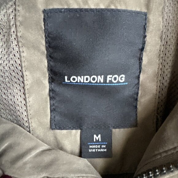 Vintage Mens London Fog Jacket Grandpa Windbreaker Zip Up M Banded 90s Y2K - Picture 5 of 9
